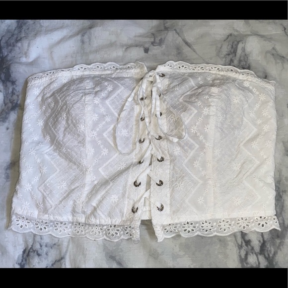 White Corset Top - Picture 3 of 6